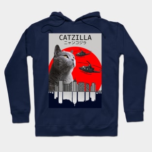 CATZILLA - GREY CAT Hoodie